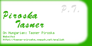 piroska tasner business card